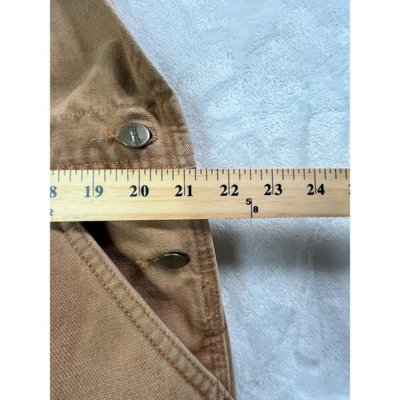 Carhartt 42 x 30 Duck Insulated Bib Overalls R27 Double Knee Union Made USA - Picture 11 of 15